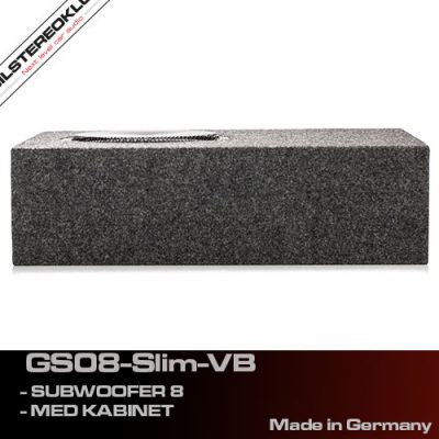 Gladen Audio GS08-Slim-VB slim subwoofer side view