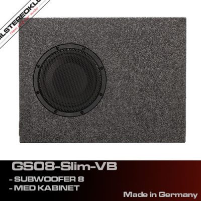 Gladen Audio GS08-Slim-VB front woofer view slim subwoofer