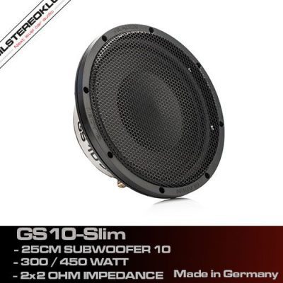 Gladen Audio GS10-Slim ALLROUND subwoofer – frontvisning