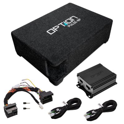 Subwoofer für BMW E-Reihe/F-Reihe | Subwoofer-Kit Plug & Play im Kofferraum | OPTION