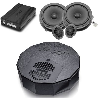 Soundsystem für Dacia Duster 3 | DSP Endstufe + Reserveradsubwoofer + Lautsprecherkit Front | V2 | OPTION