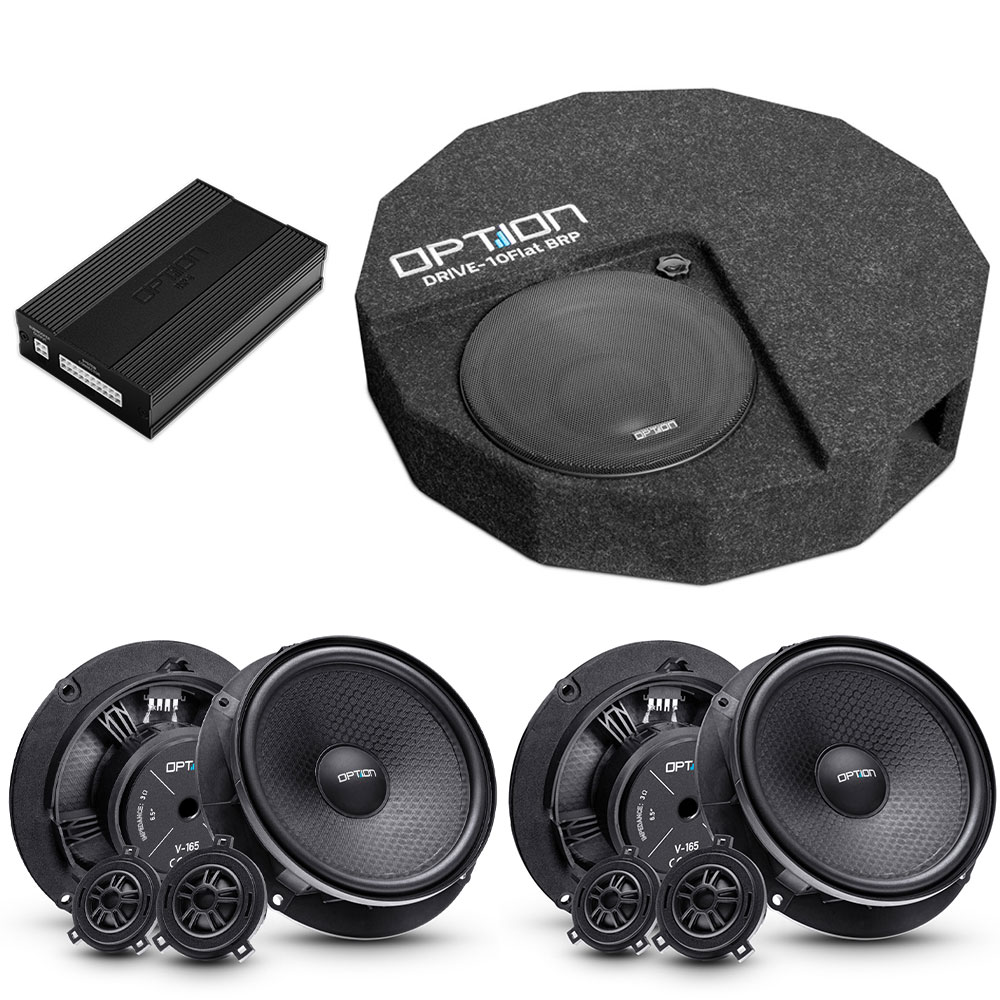 Soundsystem für VW Golf 7 | DSP Endstufe + Subwoofer + Lautsprecher Front + Heck | V5 | OPTION Soundsystem für VW Golf 7 | DSP Endstufe + Subwoofer + Lautsprecher Front + Heck | V5 | OPTION