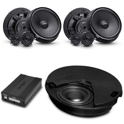 DSP Soundsystem für Skoda Karoq 1. Generation | V3 Rock (DSP Endstufe + Lautsprecher-Set Front & Heck + Subwoofer in Reserverad) | Plug & Play | OPTION
