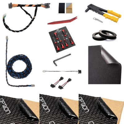 DSP Soundsystem für Skoda Karoq 1. Generation | V2 Rock (DSP Endstufe + Frontlautsprecher-Set + Subwoofer in Reserverad) | Plug & Play | OPTION