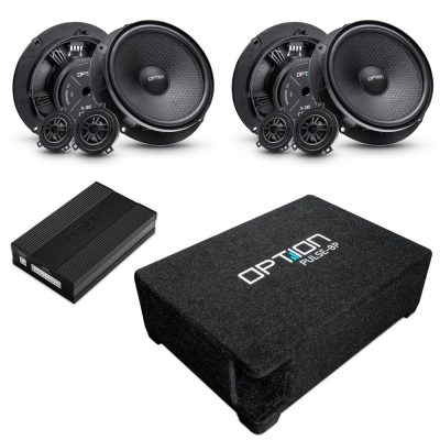 Soundsystem für VW Golf 7 | V4 | DSP-Verstärker + Lautsprecher Front+Heck + Subwoofer | OPTION