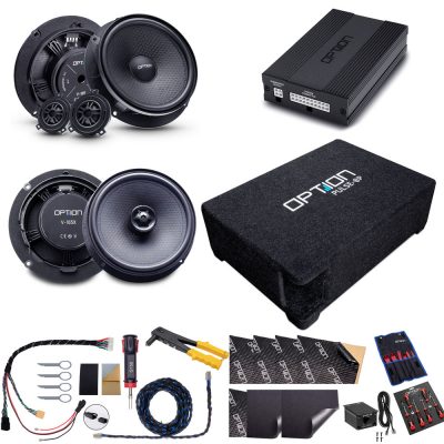 Soundsystem für VW Polo VI (AW) | V3 | DSP-Verstärker + Subwoofer + Lautsprecher | OPTION