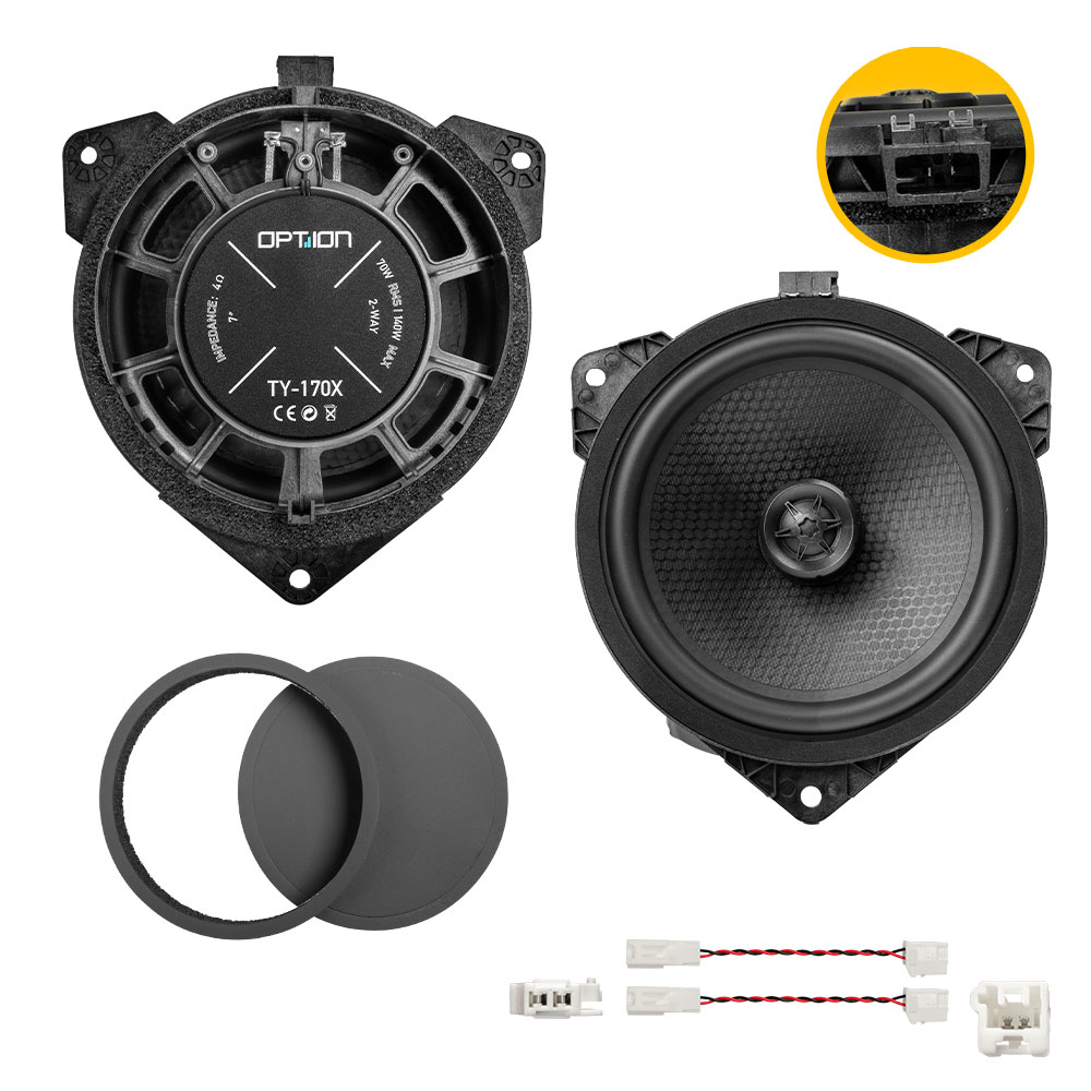 Koax-Lautsprecher für Daihatsu Materia Heck | Plug & Play | OPTION Koax-Lautsprecher für Daihatsu Materia Heck | Plug & Play | OPTION