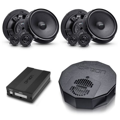 Soundsystem für Skoda Octavia III | DSP-Verstärker+Subwoofer+Lautsprecher (Front/Heck) | Plug & Play | V4 | OPTION