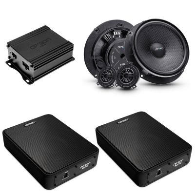 Lautsprecher- und Subwoofer-Set mit 2-Kanal-Endstufe für VW Caddy V | V3 | Plug & Play | OPTION