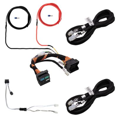 Subwoofer-Set mit 2-Kanal-Endstufe und zwei Untersitz-Subwoofern für VW Caddy V | V2 | Plug & Play | OPTION