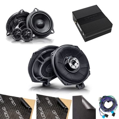 OPTION komplet lydsystem til BMW 1-serie E88 med standardlydsystem