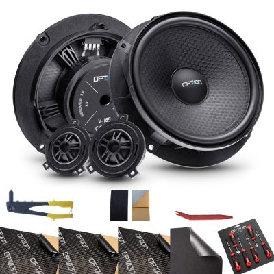 Frontlautsprecher-Set mit Türdämmung für VW Caddy V | Plug & Play | OPTION