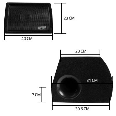 Subwoofer für VW Polo VI mit Beats | Bass-Reflex Subwoofer Plug & Play Kit | OPTION