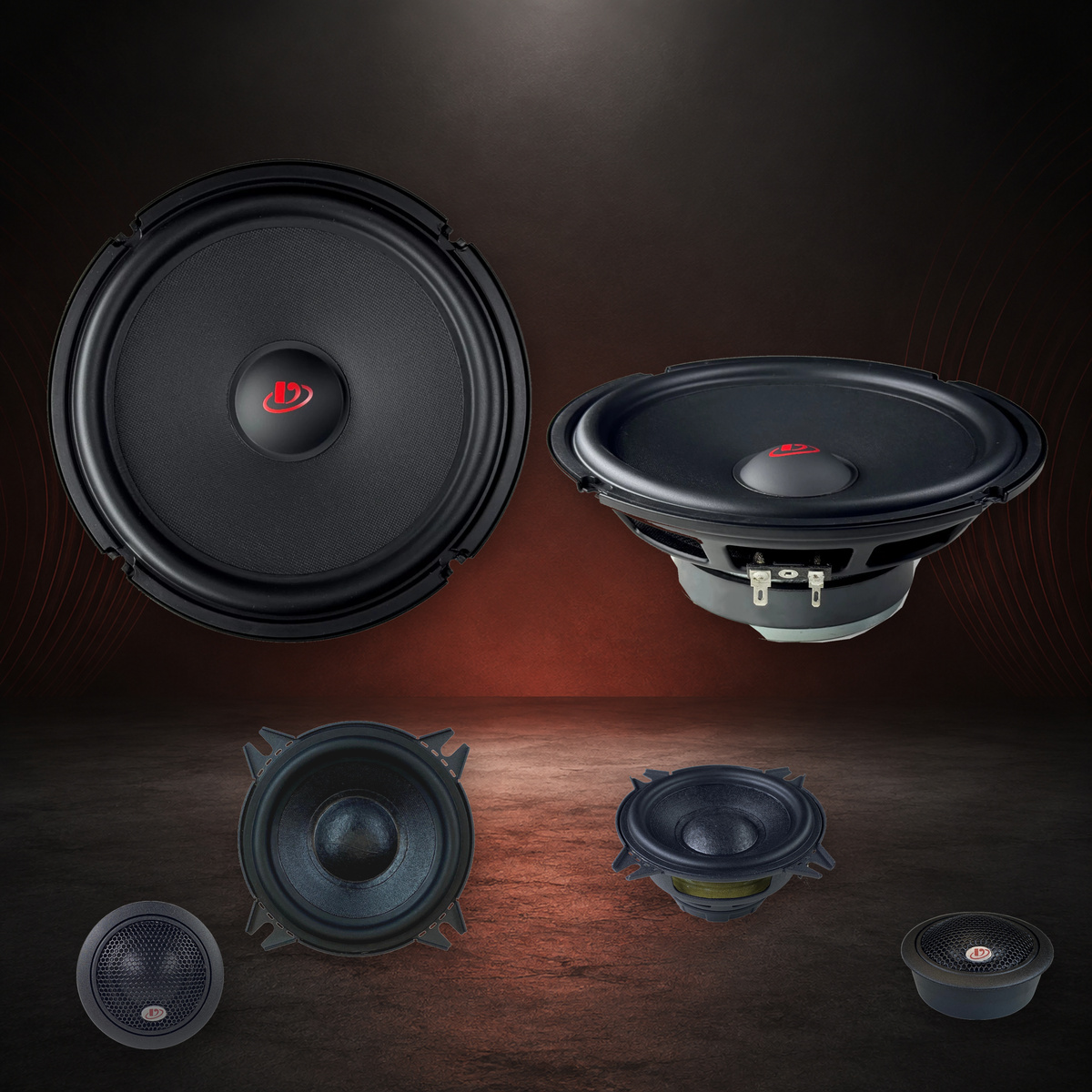 DEGO Power 3000 MW200 + MR80 DP + T25 – aktivt 3-vejs stereosæt