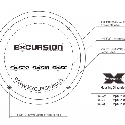 EXCURSION SX 522 – koaksialhøjttaler