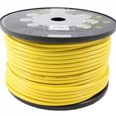 HOLLYWOOD CCA PCY 8 - 1m CCA strømkabel - 9,6mm² gul