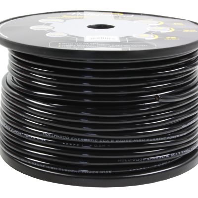 HOLLYWOOD CCA PCB 8 - 1m CCA strømkabel - 9,6mm² sort