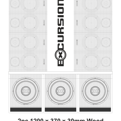 EXCURSION PX SP124 – passiv subwooferkasse