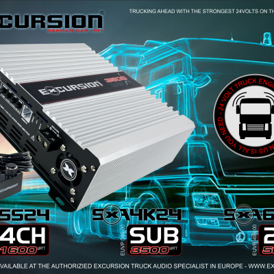EXCURSION SXA 7K24 VOLT – 24 V-monoforstærker