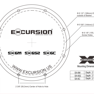 EXCURSION SHX 652 – koaksialhøjttaler