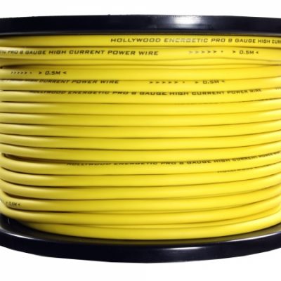 HOLLYWOOD PRO PCYL 8 - 75m rulle PRO strømkabel - 9,6mm² gul