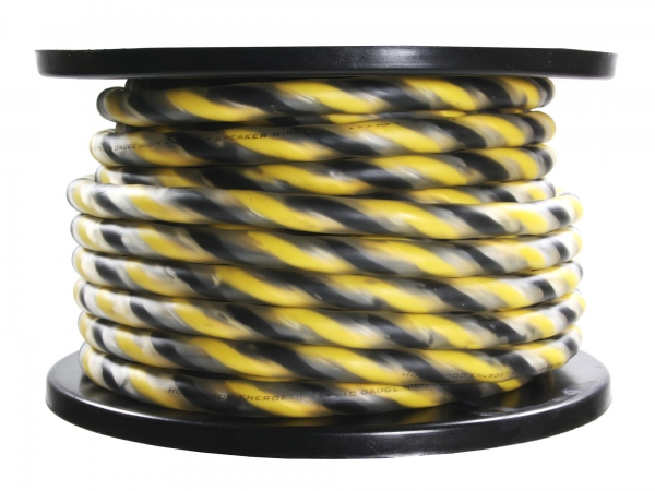 HOLLYWOOD PRO SX 10 - 20m rulle PROX højttalerkabel - 2x6,0mm² - sort/gul snoet