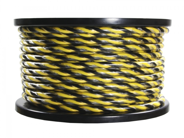 HOLLYWOOD PRO SX 14 - 45m rulle PROX højttalerkabel - 2x2,5mm² - sort/gul snoet