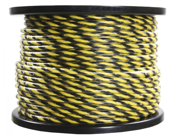 HOLLYWOOD PRO SX 16 - 90m rulle PROX højttalerkabel - 2x1,5mm² - sort/gul snoet